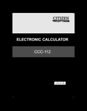 Citizen ccc112 Instruction Manual