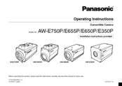 Panasonic AWE350P - COLOR CAMERA Operating	 Instruction