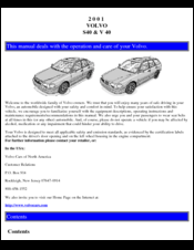 Volvo S40 2011 Operation And Care Manual