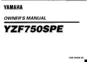 Yamaha 1993 YZF750SPE Owner's Manual