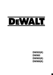 DeWalt DW955 User Manual