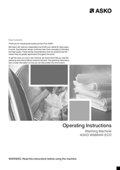 Asko w6884w eco Operating Instructions Manual