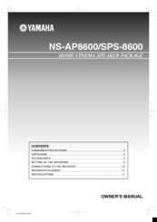 Yamaha SPS-8600 Owner's Manual