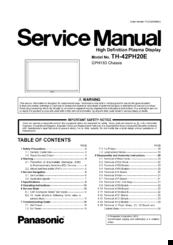 Panasonic TH42PH20E Service Manual
