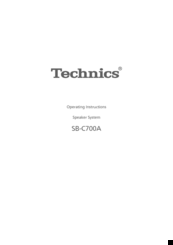 Technics SB-C700AEB Operating Instructions Manual