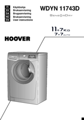 Hoover WDYN 11743D User Instructions