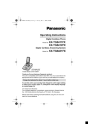 Panasonic KX-TG8421FX Operating Instructions Manual