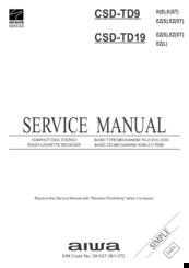 Aiwa CSD-TD19 Service Manual