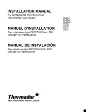 Thermador PRO GRAND RPG36 Installation Manual