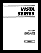 Ademco Vista 4140XMP Installation Instruction