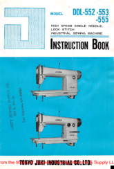 JUKI DDL 553 Instruction Book