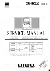 Aiwa XR-MK220 Service Manual