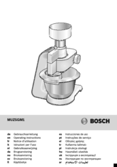 Bosch MUZ5GM1 Operating Instructions Manual