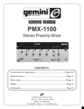 Gemini PMX-1100 Service Manual