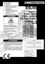 Roberts Gorden Blackheat BH40ST/EF Installation, Operation & Service Manual