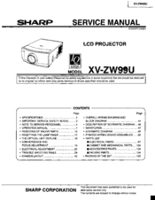 Sharp XV-ZW99U Service Manual