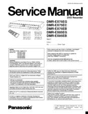 Panasonic DMR-EX75EG Service Manual