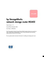 HP StorageWorks M2402 User Manual