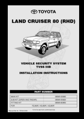 Toyota TVSS IIIB Installation Instructions Manual
