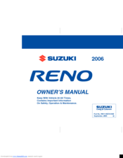 Suzuki reno 2006 Owner's Manual