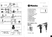 Metabo Sb E 800/2 S- R+L Operating Instructions Manual