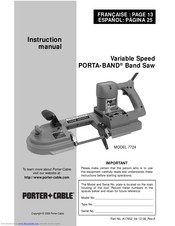Porter-Cable 7724 Instruction Manual