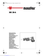 Master SBS 28-A Operating Instructions Manual