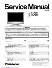 Panasonic Viera TC-32LX600 Service Manual