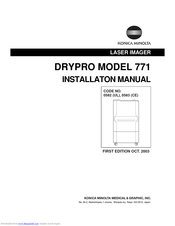Konica Minolta DRYPRO 771 Installaton Manual