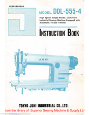 JUKI DDL-555-4 Instruction Book