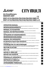 Mitsubishi PEFY-P25 VMS1-E Operation Manual