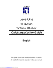 LevelOne WUA-0315 Quick Installation Manual