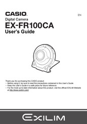 Casio EX-FR100CA User Manual