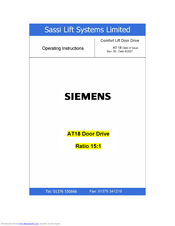 Siemens SIDOOR AT18 Operating Instructions Manual