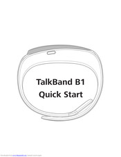 Huawei TalkBand B1 Quick Start Manual