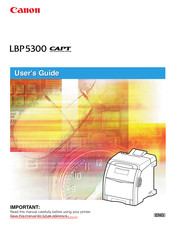 Canon i-SENSYS LBP5300 Series User Manual