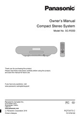 Panasonic SC-RS50 Owner's Manual