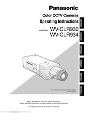 Panasonic WV-CLR930 Operating Instructions Manual