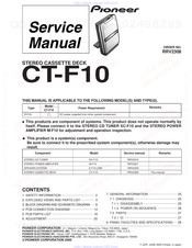 Pioneer CT-F10 Servise Manual