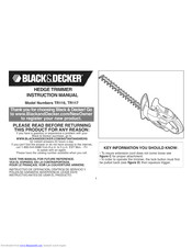 Black & Decker TRl16 Instruction Manual