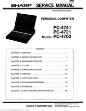Sharp PC-4702 Service Manual