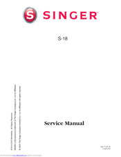 Singer Studio S18 Service Manual