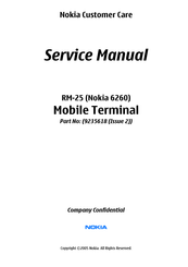 Nokia 6260 RM-25 Service Manual