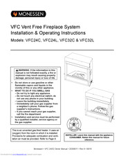 Monessen Hearth VFC32 Installation & Operating Instructions Manual