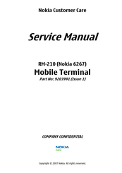 Nokia 6267 RM-210 Service Manual