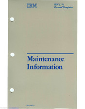 IBM 3270 Maintenance Manual