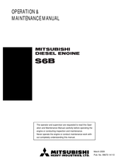 Mitsubishi S6B Operation & Maintenance Manual