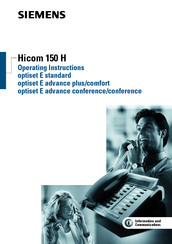 Siemens hicom 150 H optiset E advance plus Operating Instructions Manual