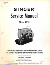 Singer 271K Service Manual