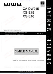 Aiwa XG-E15 Service Manual